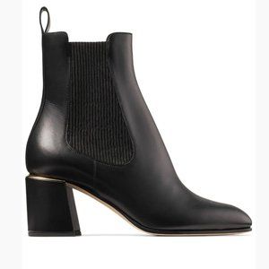 NEW Jimmy Choo Size 41 EU (10 US) Thessaly Calfskin Chelsea Ankle Boots - Black